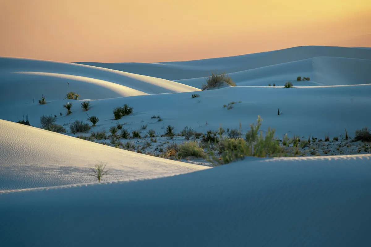Dunes de sable blanc de White Sands, Nouveau-Mexique